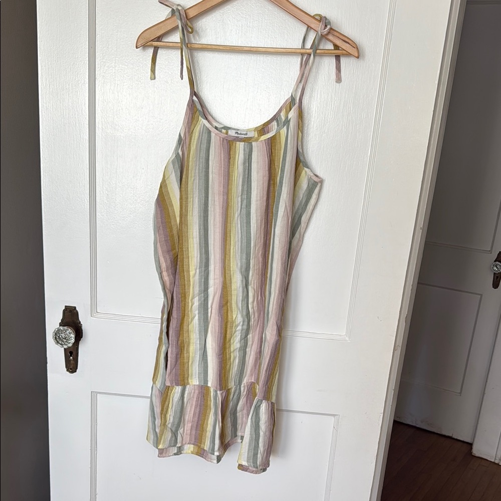 Madewell Striped Sleeveless Dress NWT